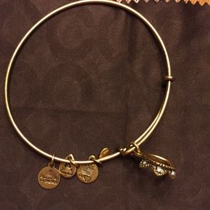 Alex and Ani “Queen” crown gold bracelet